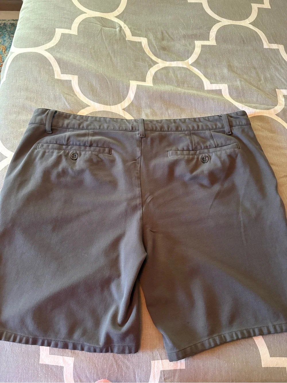 True Classic Men's Flat Front Gray Shorts
